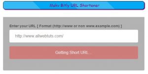 Bitly URL Shortener PHP Plugin