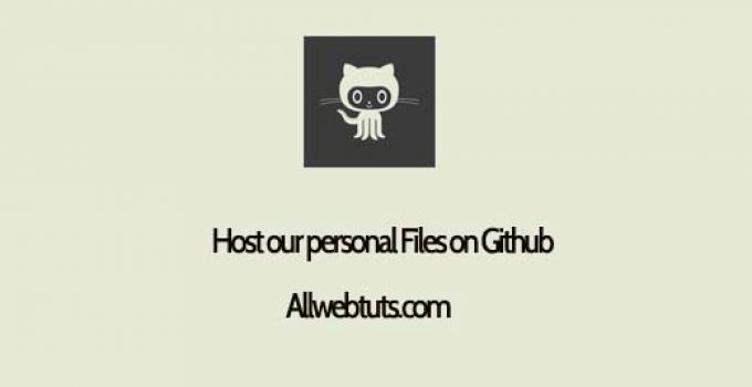 Host your personal Files on Github