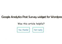 How to Add Google Analytics Post Survey widget in WordPress