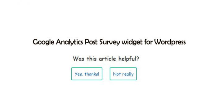 How to Add Google Analytics Post Survey widget in WordPress