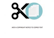 add a copyright notice to copied text in Wordpress