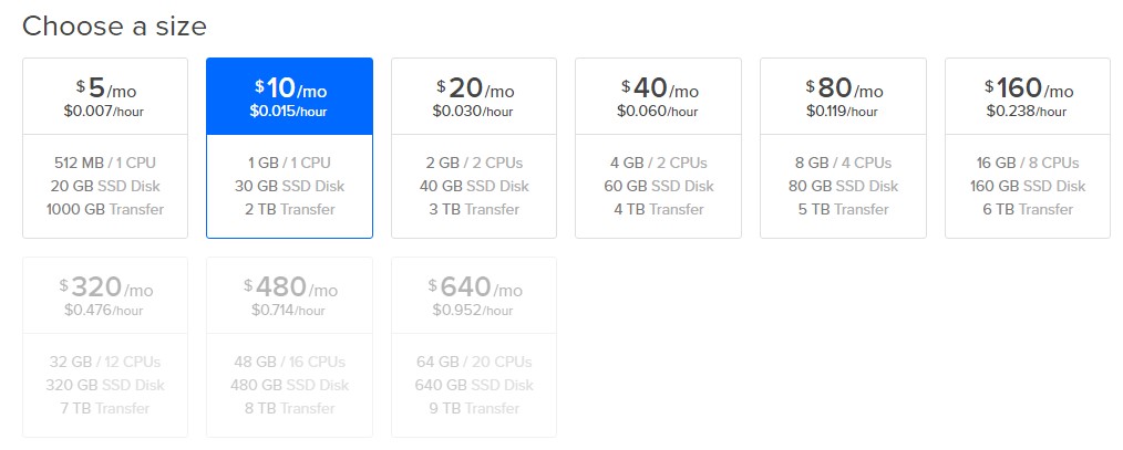 create Droplet in Digitalocean