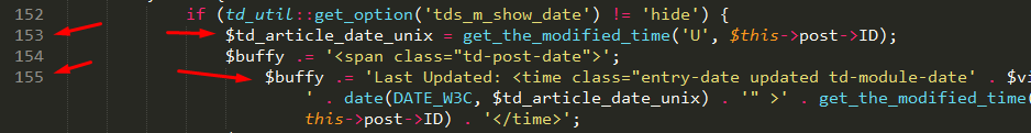 Display the Last Updated Date in newspaper WordPress theme