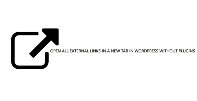 Open all External links in a New Tab in WordPress without plugins
