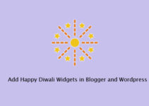 add Happy Diwali Widgets in Blogger and Wordpress