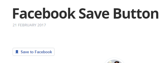 Add a Facebook Save Button on Ghost Blog