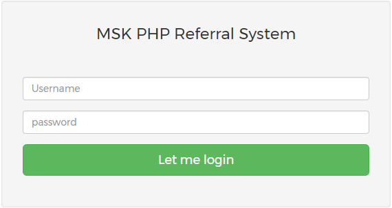 MSK PHP Referral System